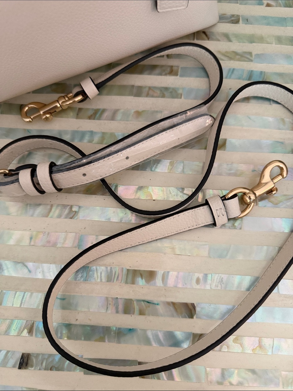 Coach Cream Leather Tote with Gold Hardware - Picture 8 of 16